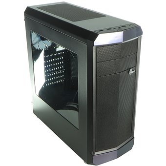 Chasis de PC para Gaming Xtech XT-GMR2 Environ - Negro - Ventilador LED azul