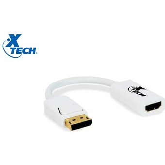 XTECH ADAPTADOR CON CONECTOR DISPLAY PORT MACHO A HDMI HEMBRA,  (XTC-358)