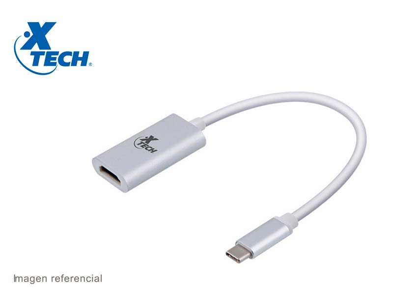XTECH ADAPTADOR CON CONECTOR USB TIPO-C MACHO A HDMI HEMBRA (XTC-540)