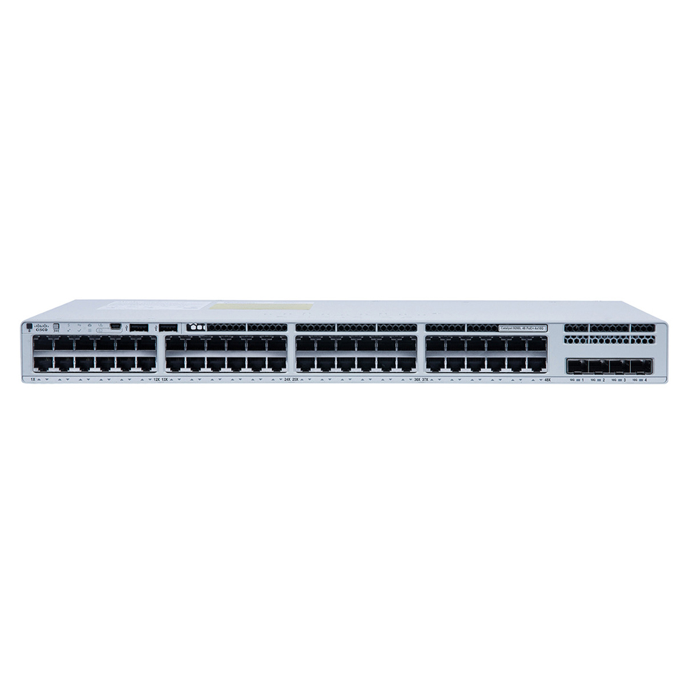 Switch Cisco Catalyst 9200L 48 puertos 1G PoE+ y 4 x 10G.
