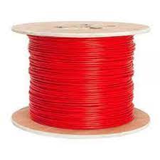 Cable de incendios fplr solido 2x14 rojo - 1000 pies