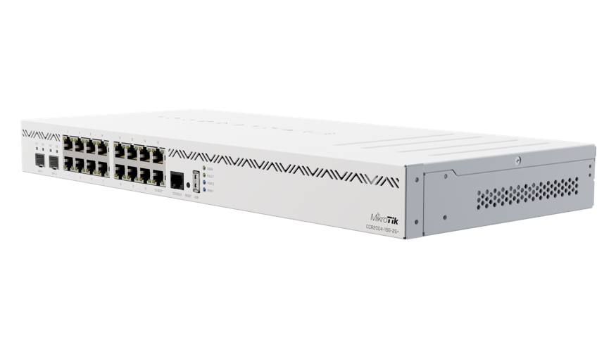 MikroTik - CCR2004-16G-2S+ 16 puertos Gigabit y 2 puertos SFP+ 10Gbps