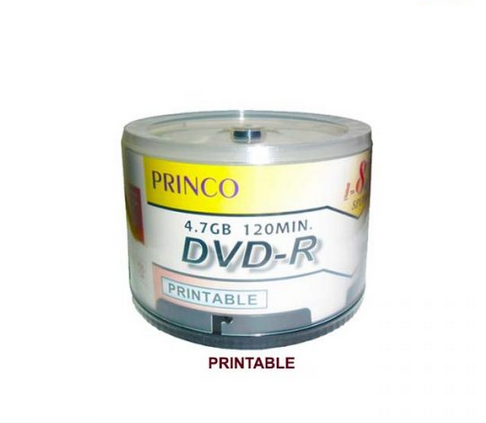 PRINCO DVD-R PRINTABLE - CONO X 50 UNID. - 4.7GB - 8X