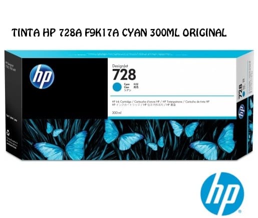 TINTA HP F9K17A (728A) 300ML CYAN