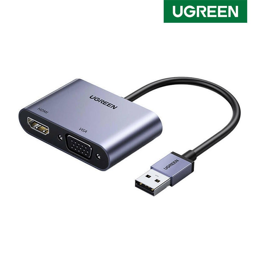 Adaptador Ugreen USB 3.0 a HDMI + VGA (20518) CM449