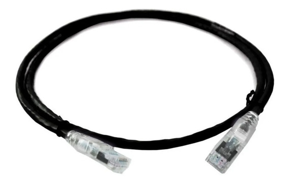 AMP/COMMSCOPE - Patch cord CAT6 LSZH, color negro 2 metros
