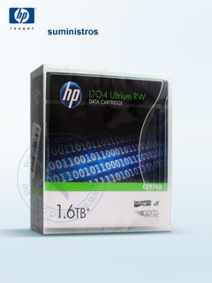 Cinta de datos HP LTO4 Ultrium 800Gb/1.6 Tb Data Cartridge - C7974A