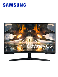 Samsung Monitor gaming LCD Samsung Odyssey G5 S32AG550EL 81.3cm (32\") WQHD Pantalla curva - 16:9 - Negro - 812.80mm Class - Vertical Alignment (VA) -
