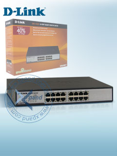 D-Link Conmutador Ethernet D-Link DGS-1016C 16 - 2 Capa compatible - Par trenzado - 1U Alto - Montable en bastidor