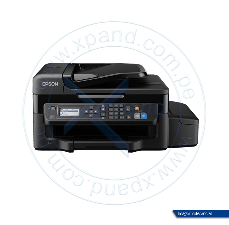 Multifuncional de tinta continua Epson L575, imprime/escanea/copia/Fax,  USB/LAN/WiFi. Imprime 33 ppm/ 15 ppm a resolución 5760 x1400 dpi, escaner  de 1200 x 2400 dpi, bandeja de entrada 100 hojas, bandeja de salida