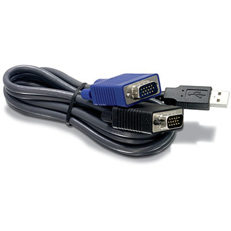 Cable para KVM de 1.80 mtrs VGA y USB. TK-CU06