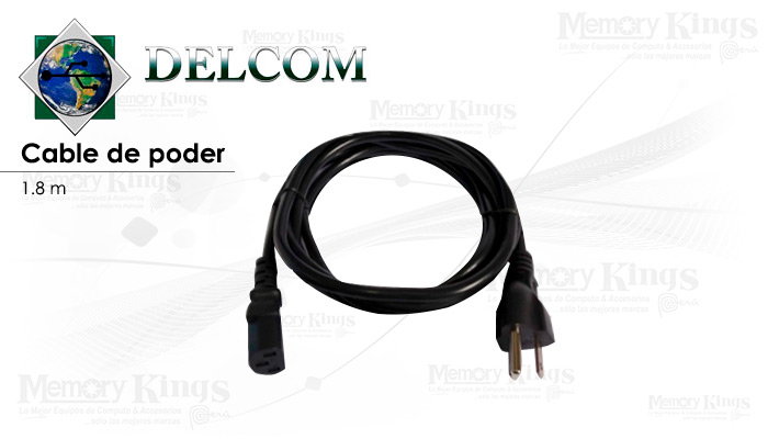 CABLE FUENTE DE PODER 1.8 metros - DELCOM