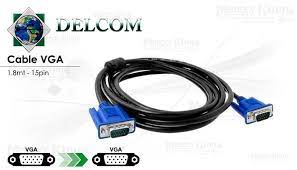 CABLE VGA 1.8mt AB 15pin Macho C/Fi Azul - DELCOM