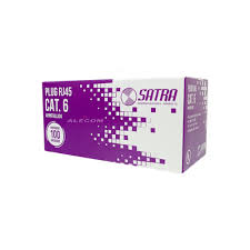 Conector Plug RJ45 Satra Apantallado categoria 6 Paquete 100 unidades