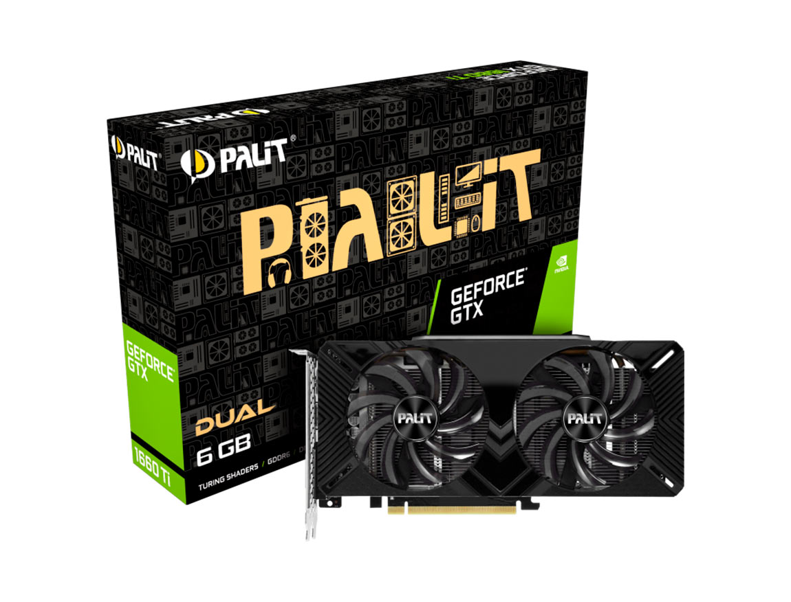 TARJ. VIDEO PALIT GEFORCE GTX 1660TI DUAL 6GB GDDR6 ( NE6166T018J9-1160C ) | 192 BIT | DVI - HDMI - DP |