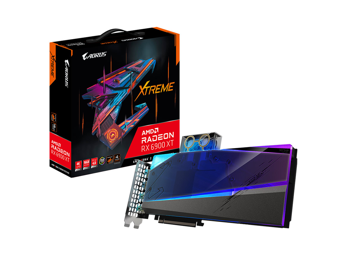 TARJETA DE VIDEO GIGABYTE RADEON XTREME WATERFORCE RX 6900 XT,16GB GDDR6 256 BITS, GRAFICO PARA VIDEOJUEGOS (GV-R69XTAORUSX-WB-16)