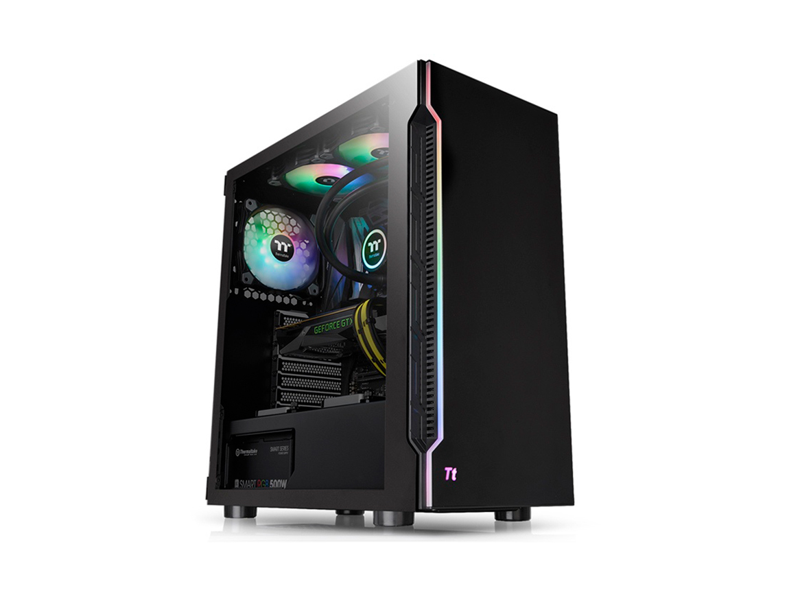 CASE THERMALTAKE H200 TG RGB ( CA-1M3-00M1WN-00 ) | NEGRO | S/ FUENTE / TIRA LED-RGB