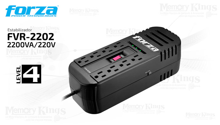 ESTABILIZADOR FORZA 2200VA FVR-2202 8 OUT