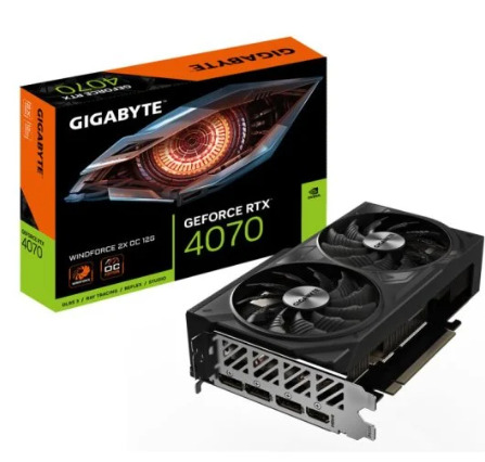 Tarjeta De Video Gigabyte Geforce Rtx 4070 Windforce Oc 12gb Gddr6x (gv-n4070wf3oc-12gd) Nvidia 192 Bits, 2 Ventiladores