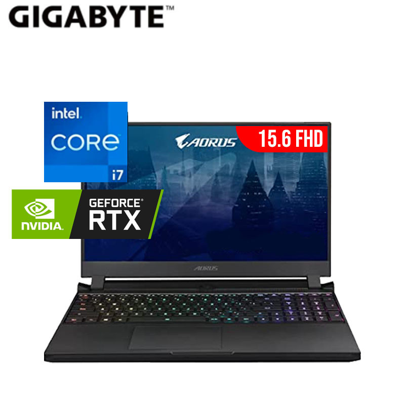 LAPTOP GIGABYTE AORUS 15P KD-72US223SH I7-11800H 16GB 512GB SSD T VIDEO RTX 3060 6GB 15.6 FHD WINDOWS 10 Teclado Ingles