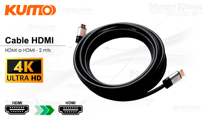 CABLE HDMI a HDMI 2mts KUMO UHD 2.1V 8K|4K