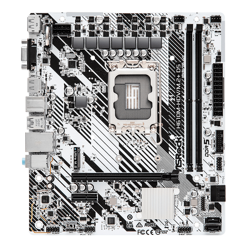 PLACA ASROCK H610M-HDV M.2+D5 1700 mATX WHITE