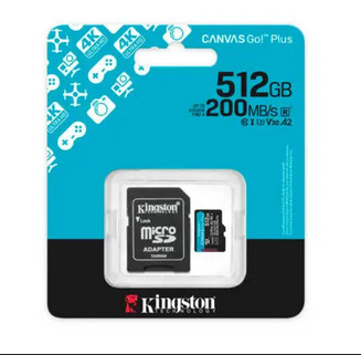 MEMORIA micro SD 512GB KINGSTON CANVAS GO! PLUS G4
