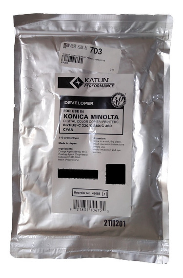 REVELADOR Cyan (180g) PARA KONICA MINOLTA C227