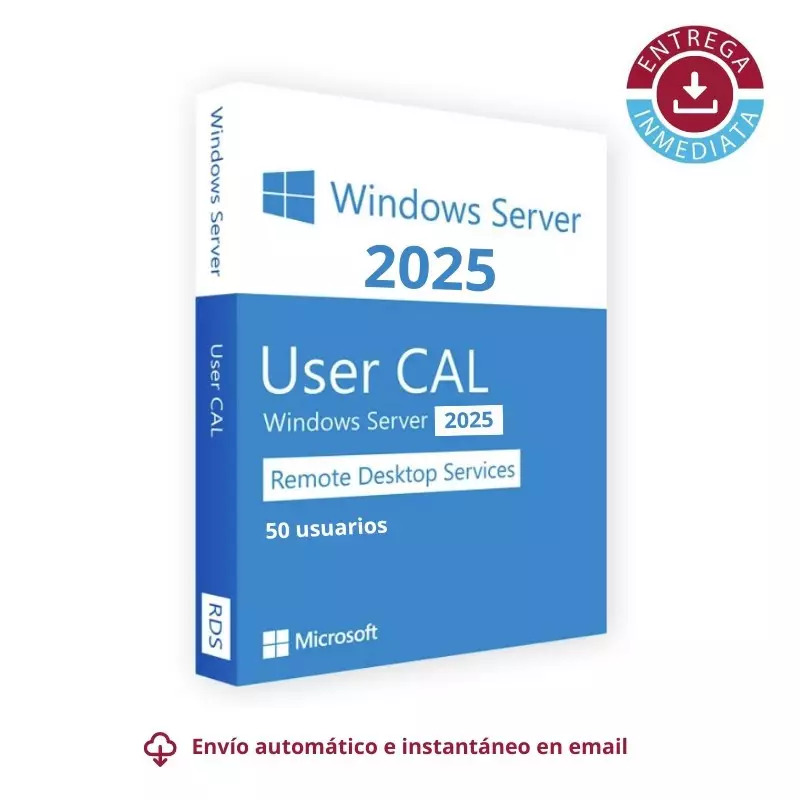 Remote Desktop Services (50 Usuarios) para Windows Server 2025