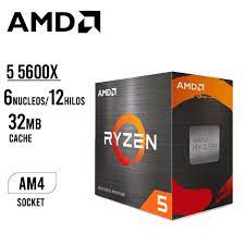 procesador amd ryzen 5 5600x, 3.70ghz, 32mb l3, 6core, am4, 7nm, 65w.[@@@]no integra 