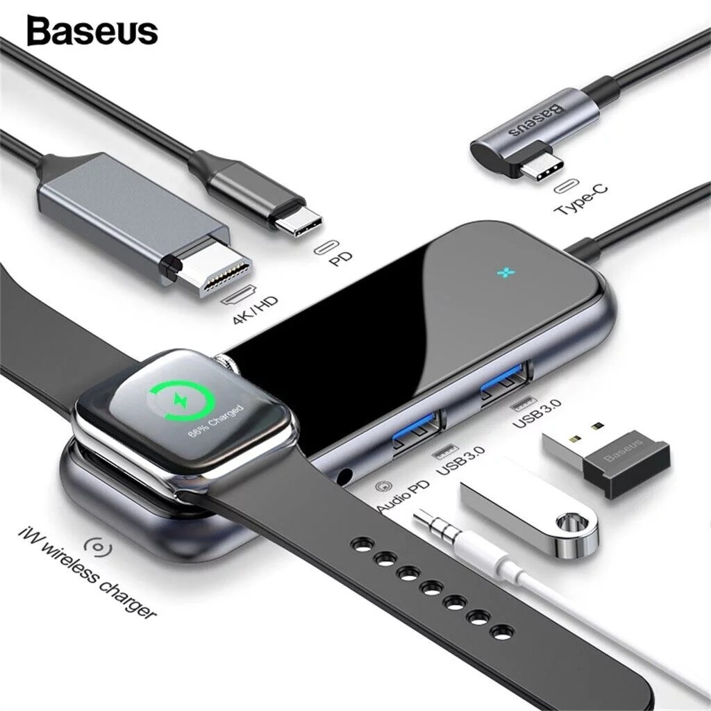 Hub Baseus Superlative 6 en 1 Type-C Multifuncional