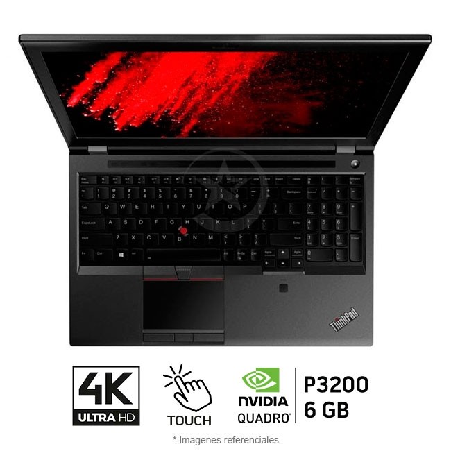 LENOVO THINKPAD P52 Touch i7 8850H 32GB HDD 1TB SSD 512GB Video 6GB Nvidia Quadro P3200 LED 15.6 4K Tactil W 10 Pro