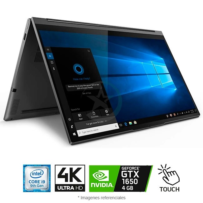 2 en 1 Lenovo Yoga C940-15IRH, i7 RAM 16GB, SSD 1TB, Video 4GB GTX 1650, 15.6 HD 4K Tactil Win 10 Home