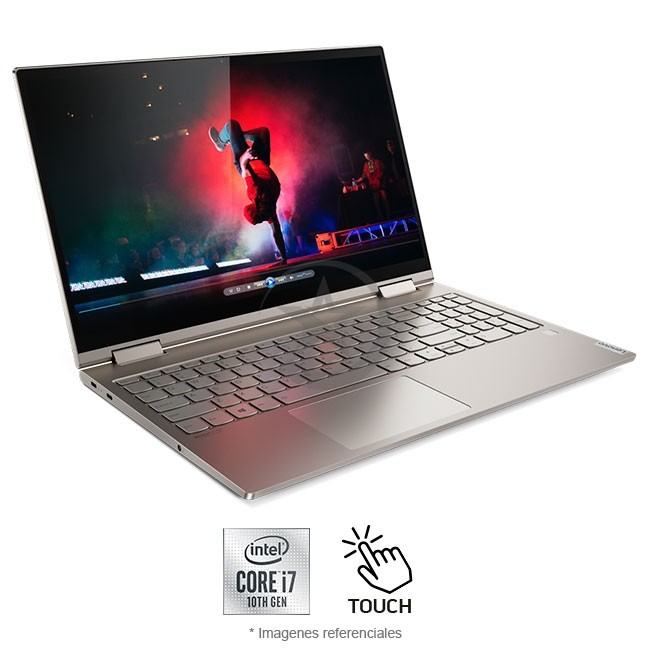 Convertible 2 en 1 Lenovo Yoga C740-15IML, Intel Core i7-10510U Hasta 4.9 GHz, RAM 12GB, SSD 512GB PCIe, LED 15.6" Full Táctil HD HDR Dolby Vision, Windows 11 Home