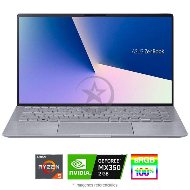 ZenBook 14 Q407IQ, RYZEN 5 4500U, RAM 8GB, SSD 256, VIDEO 2GB Nvidia MX350, 14 LED WIN 10 HOME Peso 1.15kg