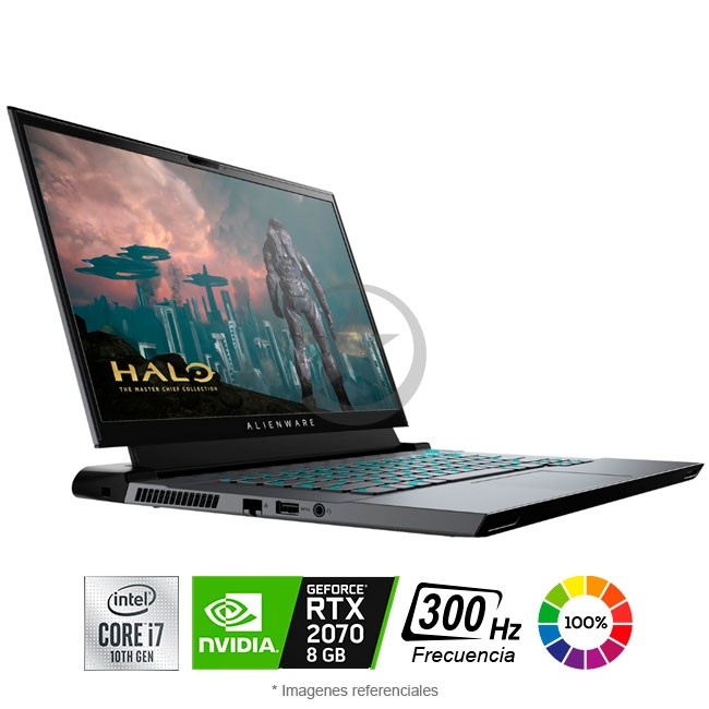 Laptop Dell Alienware M15 R3 Gaming, Intel Core i7-10750H 2.6GHz, RAM 16GB, Sólido SSD 512GB PCIe, Video 8 GB Nvidia RTX 2070 SUPER, LED 15.6" Full HD a 300Hz 100% sRGB, Windows 10 Home