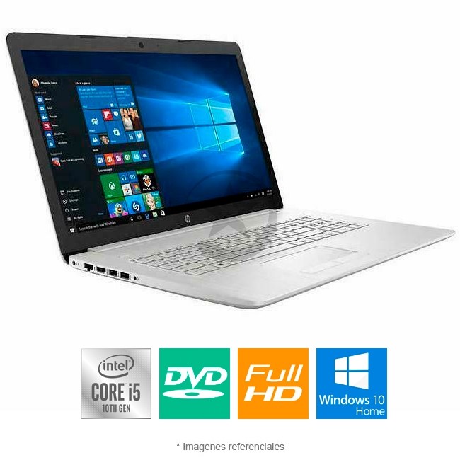 HP 17-BY2053, i5-10210U, 12GB, HDD 1TB DVD, RW 17.3 Full HD Wind 10 Home (Equipo REMANUFACTURADO)
