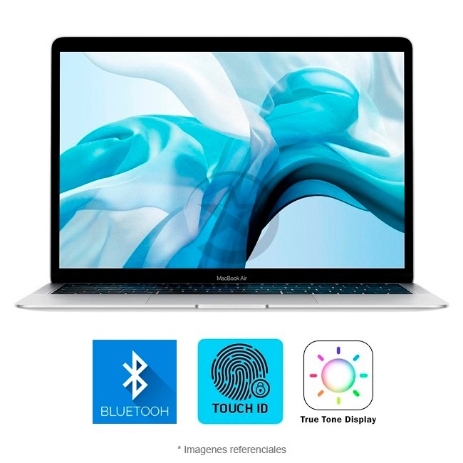 Apple MacBook Air Core i5 Hasta 3.6 GHz, RAM 8GB, SSD 128GB, LED 13" Retina (2560x1600) TrueTone, Peso 1.29 Kg, MacOS