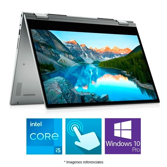 Laptop Convertible Dell Inspiron 14 5406, Intel Core i5-1135G7 2.4GHz, RAM 8GB, Sólido SSD 256GB PCIe, Pantalla LED 14" HD Táctil, Windows 10 Pro