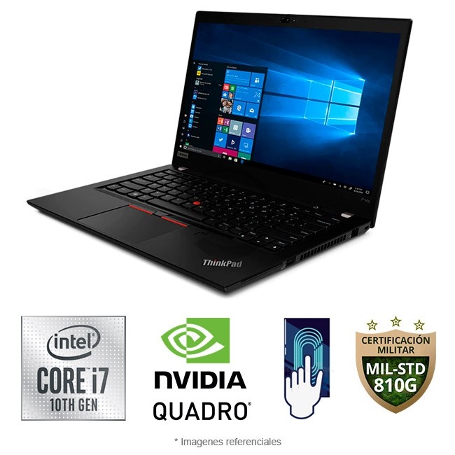 ThinkPad P14s I7-10510U 16GB SSD 512 GB Video 2GB P520 14" Wind 10 Pro