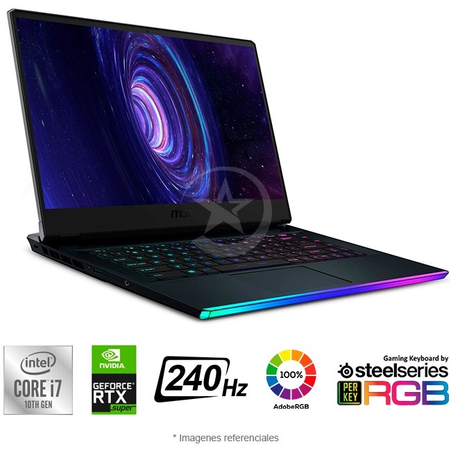 Laptop MSI GE66 RAIDER 10SGS, Intel Core i7-10750H 2.6GHz, RAM 32GB, S�lido SSD 1TB PCIe, Video 8 GB Nvidia RTX 2080 SUPER Max-Q, LED 15.6\" Full HD a