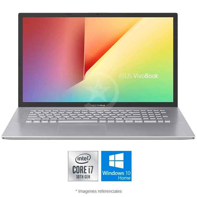 Laptop Asus VivoBook X712JA, Intel Core i7-1065G7 1.3 / 3.9GHz, RAM 16GB, S�lido SSD 1TB PCIe, LED 17.3\" HD, Windows 10 Home