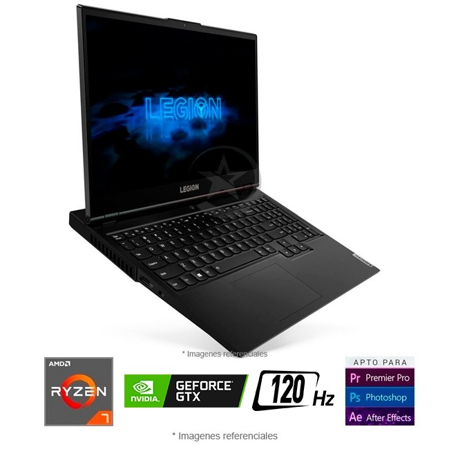 Laptop Lenovo Legion 5-15ARH05, AMD Ryzen 7 4800H 2.90GHz, RAM 16GB, SSD 512GB, 4GB NVIDIA GeForce GTX1650, LED 15.6" FHD a 120Hz, Windows 11 Home