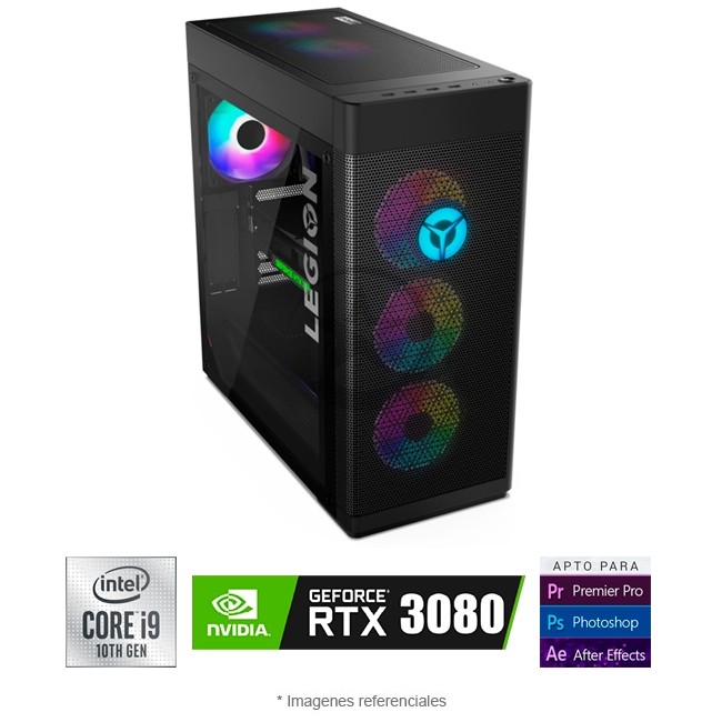 PC Legion Tower 7i Gaming I9-10900K, RAM 32GB, SSD 1TB Video 10 GB RTX 3080 Windows 10 Home