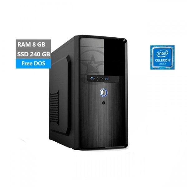 PC MAGIC Study, Intel Celeron G4900 3.1 GHz, RAM 8GB, SSD 240GB, Wi-Fi, USB 3,0, Teclado y mouse