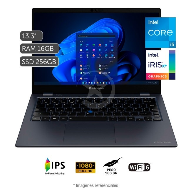 Laptop Toshiba Dynabook Portege X30L Intel Core™ i5-1145G7 2.6GHz, RAM 16GB, Sólido SSD 256GB, LED 13.3" Full HD, Windows 10 Pro