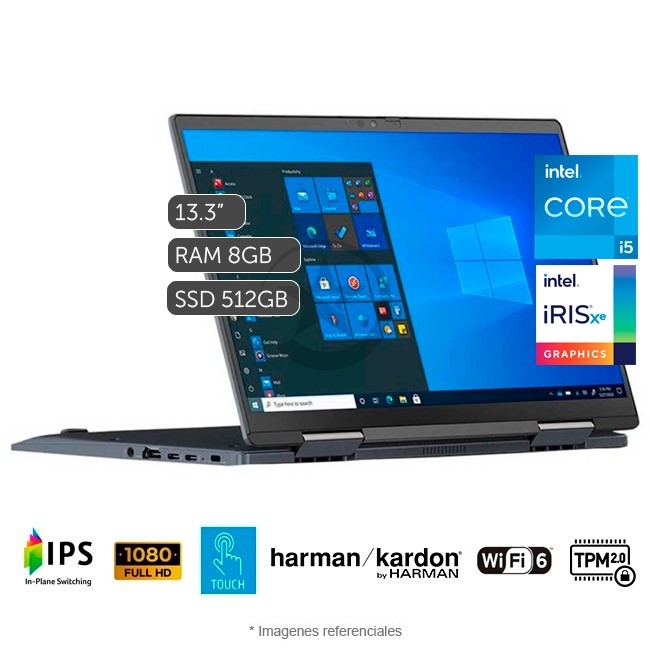 Laptop Toshiba - Dynabook Portege X30W 2 en 1 Intel Core i5-1135G7 2.4GHz, RAM 8GB, Sólido SSD 512 GB PCIe, LED 13.3" Full HD Táctil, Windows 10 Pro