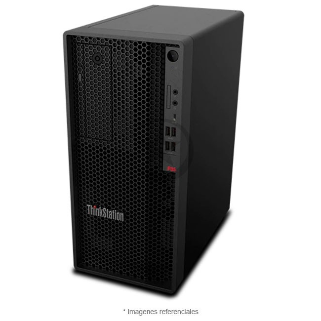 PC WorkStation Lenovo ThinkStation P350 Tower, Intel Core i7-11700 2.5 GHz, RAM 32GB, Sólido SSD 512GB + HDD 1TB, Video 16 GB Nvidia Quadro RTX A4000, Wi-Fi, BT, DVD-RW, Windows 10 Pro