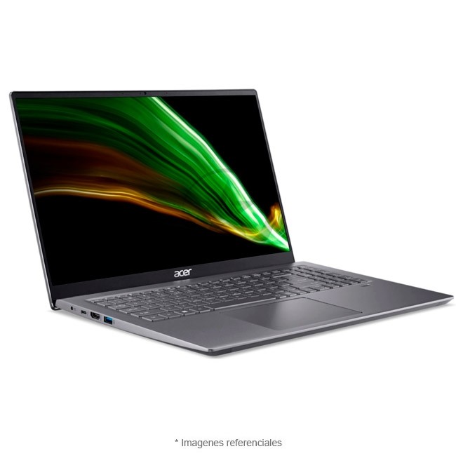 Laptop ACER Swift X SFX16, Intel Core i7-11390H 2.9GHz, RAM 8GB, Sólido SSD 1TB PCIe, Video de 4GB Nvidia RTX 3050, Pantalla LED 16.1\" Full HD, Windows 11 home