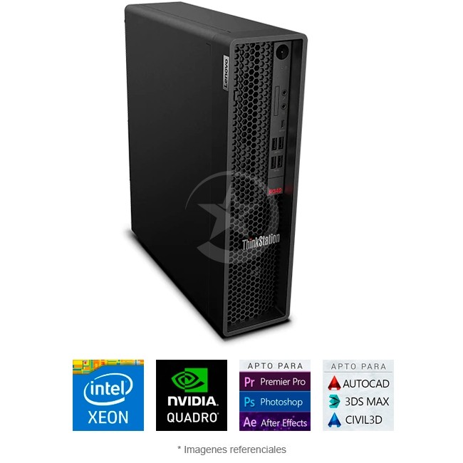 PC Workstation Lenovo ThinkStation P340 SFF, Intel Xeon W-1290 3.2 GHz, RAM 32GB, Sólido SSD 1TB, Video 6 GB NVIDIA Quadro RTX A2000, Windows 11 Pro